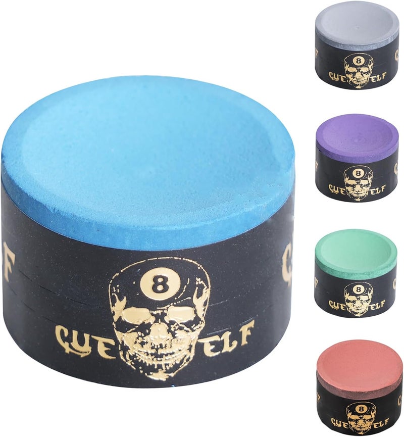 CUEELF Pool Chalk Premium Pool Cue Chalk Billiard Pool Stick Chalk Billiards Chalk-Blue,Green,Pink,Purple or Grey - Image 1
